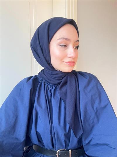 Lora Pamuk Eşarp - Lacivert