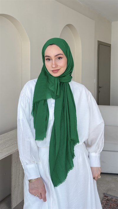 Lora Pamuk Şal - Benetton Yeşili