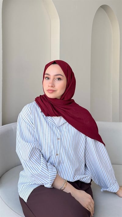 Lora Pamuk Şal - Bordo