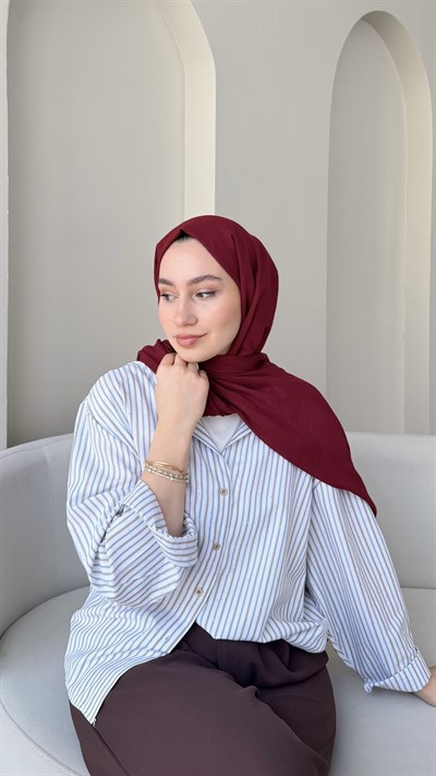 Lora Pamuk Şal - Bordo