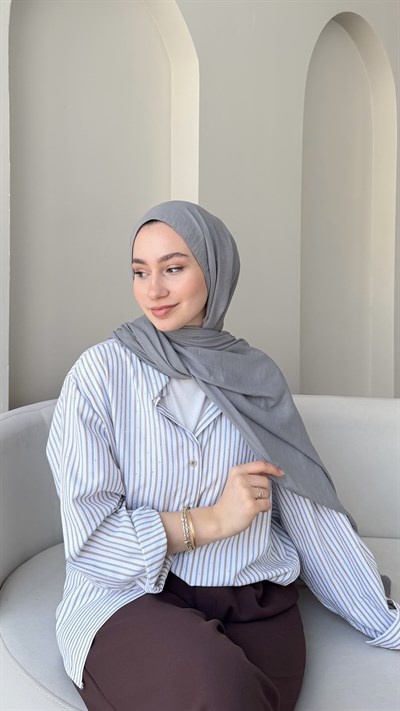 Lora Pamuk Şal - Gri
