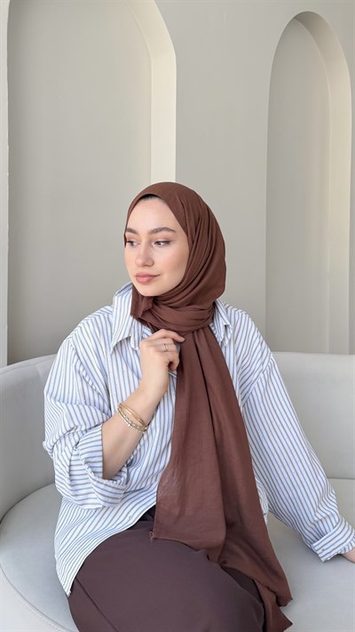 Lora Pamuk Şal - Kızılkahve
