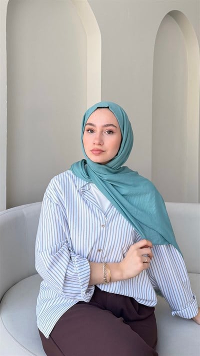 Lora Pamuk Şal - Mint Yeşil