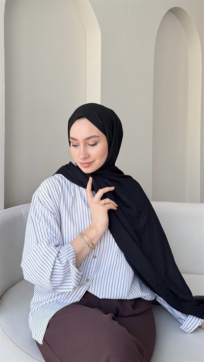 Lora Pamuk Şal - Siyah