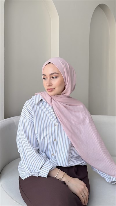 Lora Pamuk Şal - Toz Pembe