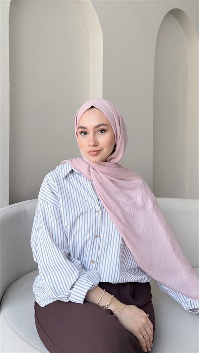 Lora Pamuk Şal - Toz Pembe