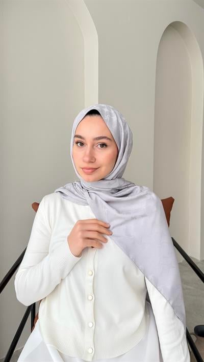 Maral İpeksi Jakar Şal - Gümüş
