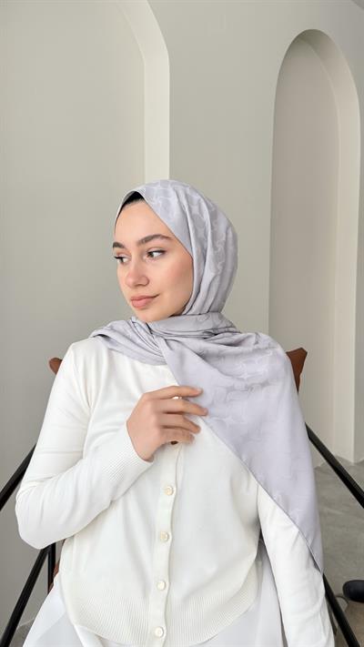 Maral İpeksi Jakar Şal - Gümüş