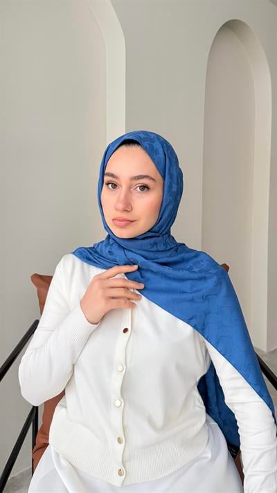 Maral İpeksi Jakar Şal - İndigo