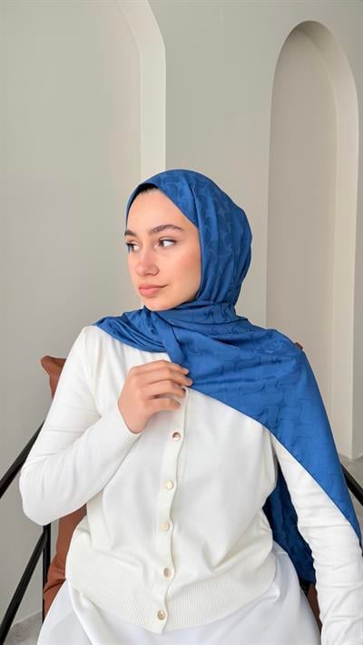 Maral İpeksi Jakar Şal - İndigo