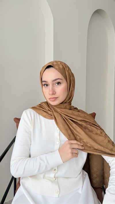 Maral İpeksi Jakar Şal - Kahve