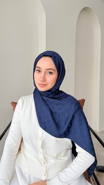 Maral İpeksi Jakar Şal - Lacivert