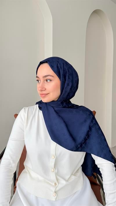 Maral İpeksi Jakar Şal - Lacivert