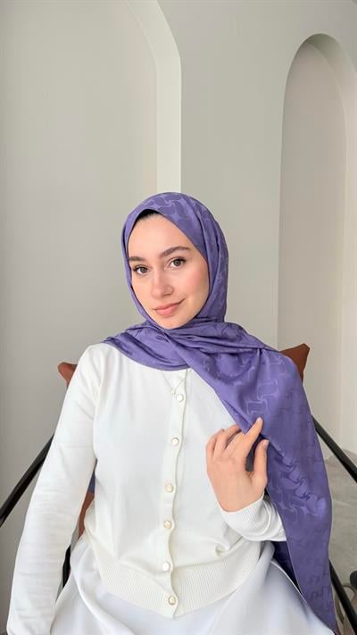 Maral İpeksi Jakar Şal - Leylak