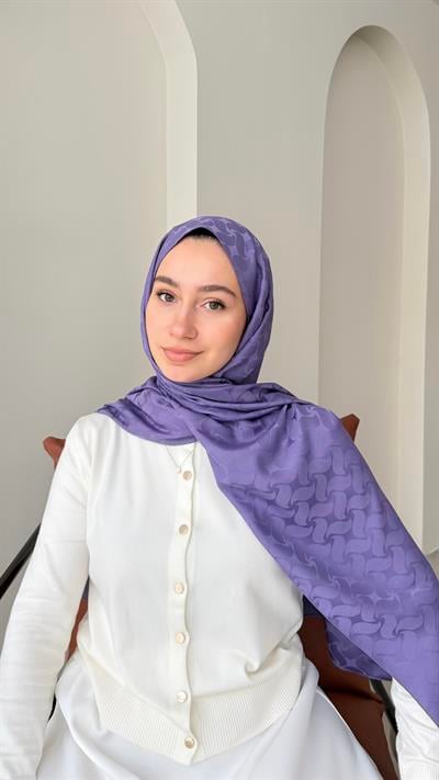 Maral İpeksi Jakar Şal - Leylak