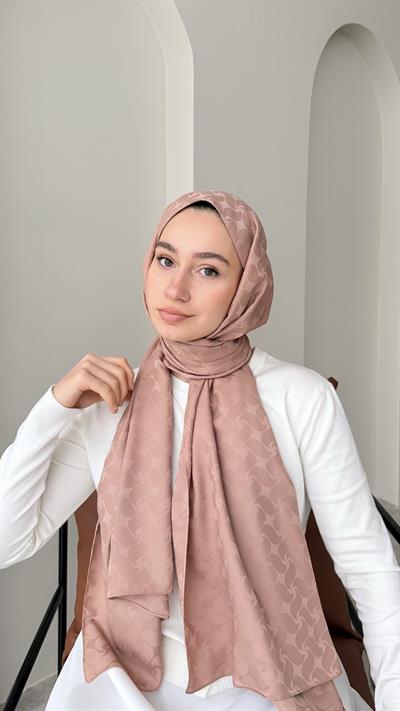 Maral İpeksi Jakar Şal - Soft Pudra