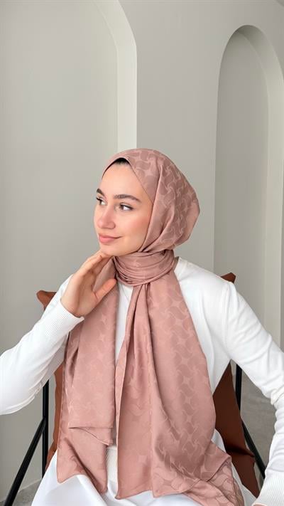 Maral İpeksi Jakar Şal - Soft Pudra