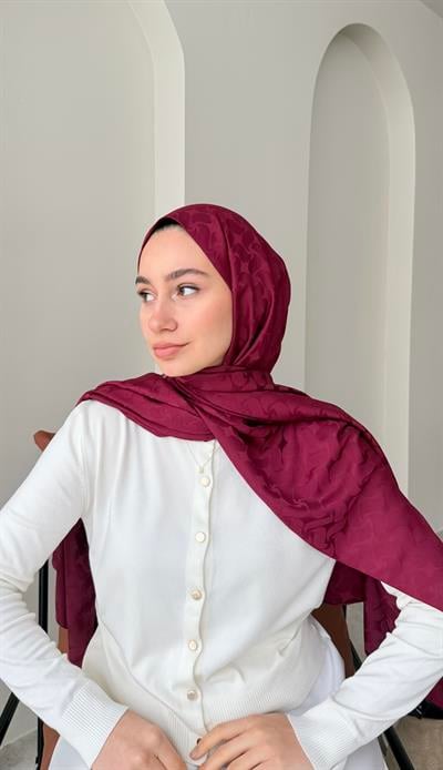 Maral İpeksi Jakar Şal - Vişne Çürüğü