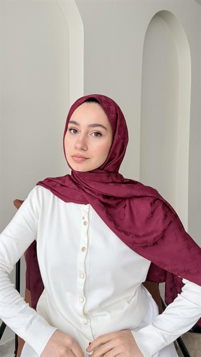 Maral İpeksi Jakar Şal - Vişne Çürüğü