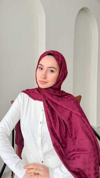 Maral İpeksi Jakar Şal - Vişne Çürüğü