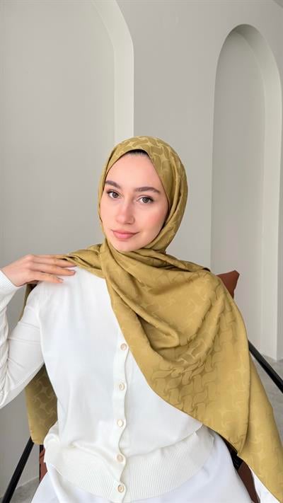 Maral İpeksi Jakar Şal - Yağ Yeşili