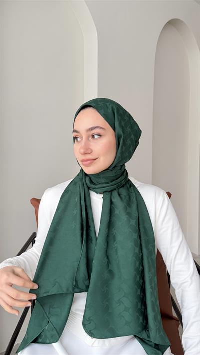 Maral İpeksi Jakar Şal - Zümrüt Yeşili