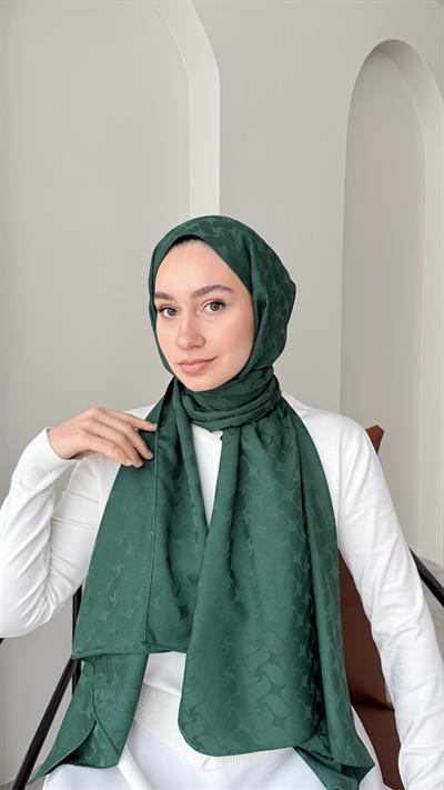 Maral İpeksi Jakar Şal - Zümrüt Yeşili