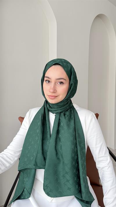 Maral İpeksi Jakar Şal - Zümrüt Yeşili