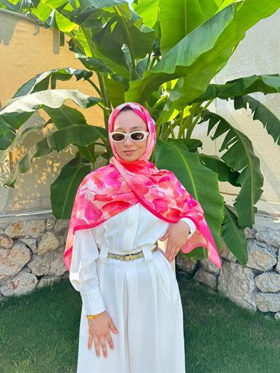 Nare Modal Pamuk Şal - Pembe