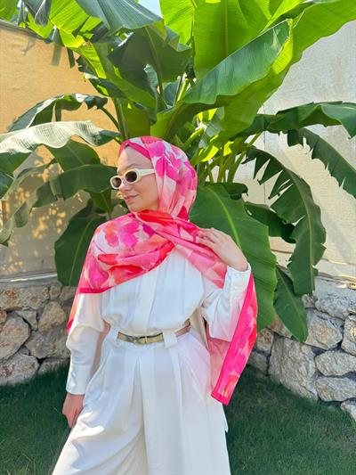 Nare Modal Pamuk Şal - Pembe