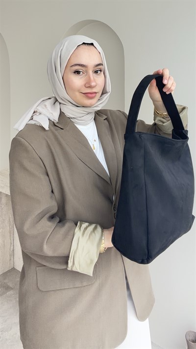 Oslo Süet Çanta - Siyah