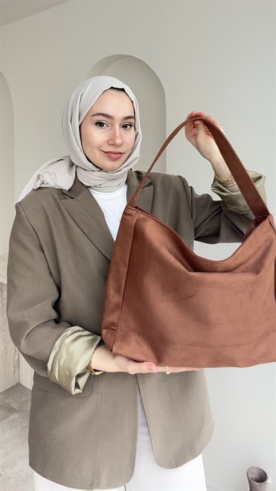Oslo Süet Çanta - Taba