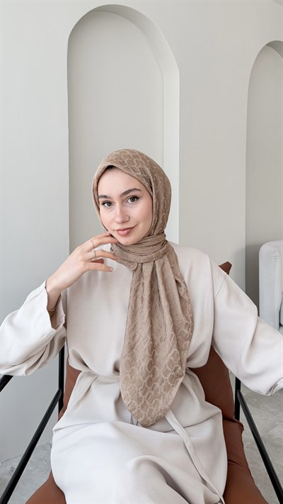 Parla Pamuk Jakar Eşarp - Camel
