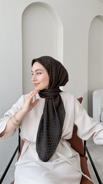 Tina Pamuk Jakar Eşarp - Koyu Haki