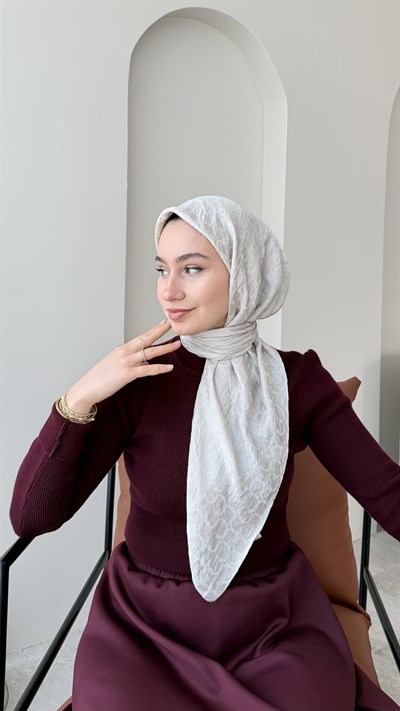 Parla Pamuk Jakar Eşarp - Taş