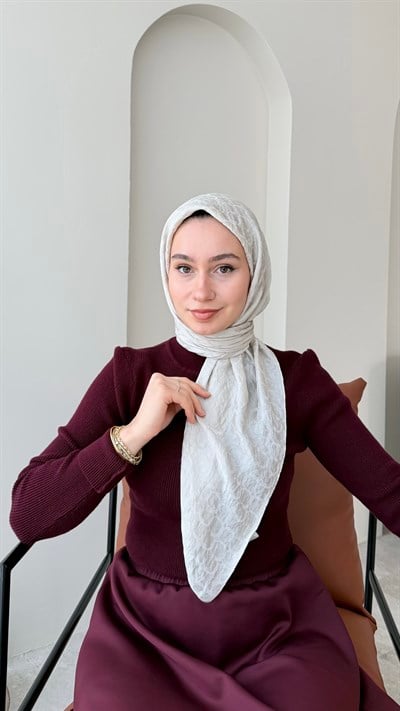 Parla Pamuk Jakar Eşarp - Taş
