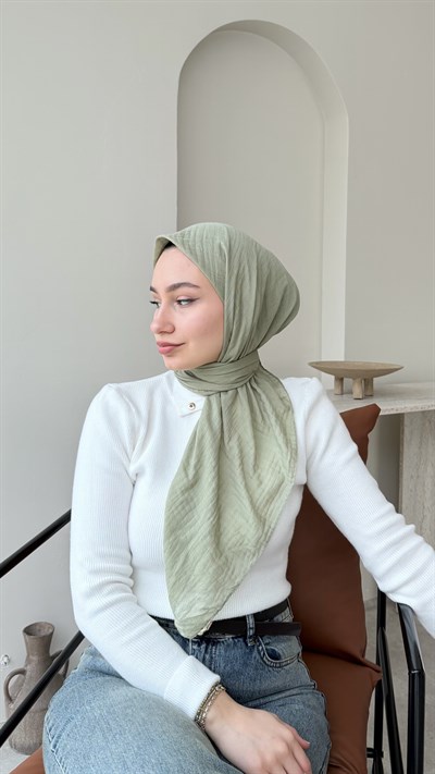 Perla Müslin Eşarp - Su Yeşili