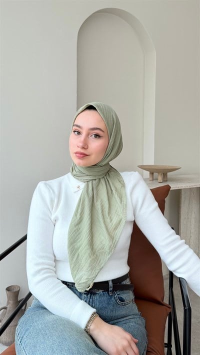 Perla Müslin Eşarp - Su Yeşili