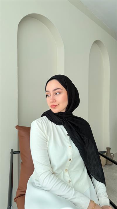 Perla Müslin Şal - Siyah
