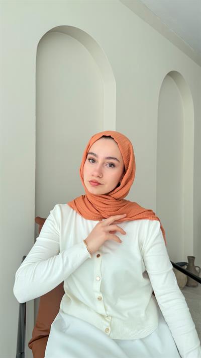 Perla Müslin Şal - Somon