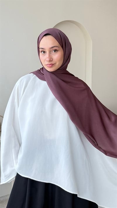Premium Kristal Janjan Şal - Eflatun
