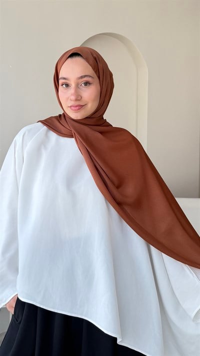 Premium Kristal Janjan Şal - Tarçın
