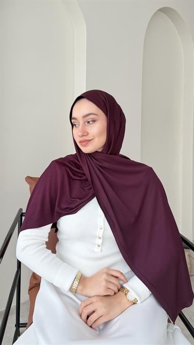 Premium Penye Şal - Mürdüm