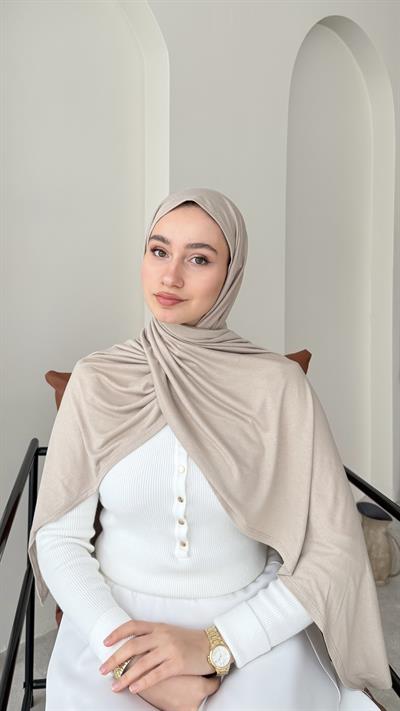 Premium Penye Şal - Natural Bej