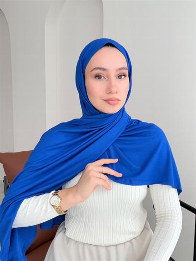 Premium Penye Şal - Saks Mavisi