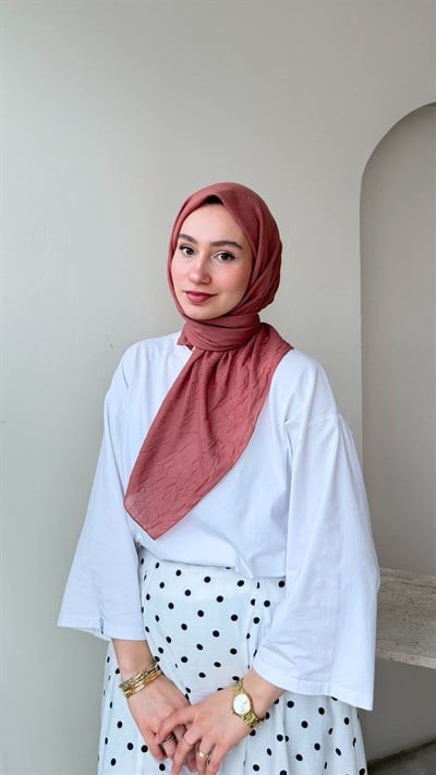 Sare Pamuk Kraş Eşarp - Marşala