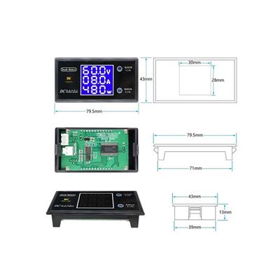 0-100V 10A 1000W Dijital Voltmetre - Ampermetre - Wattmetre