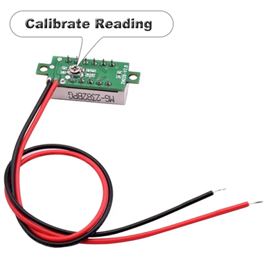 0.28 inch DC 2.3-30V Dijital Mini Voltmetre 2 Kablolu-Kırmızı