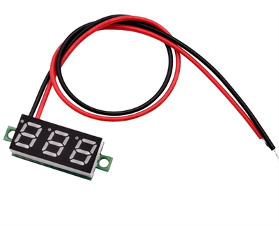 0.28 inch DC 2.3-30V Dijital Mini Voltmetre 2 Kablolu-Kırmızı
