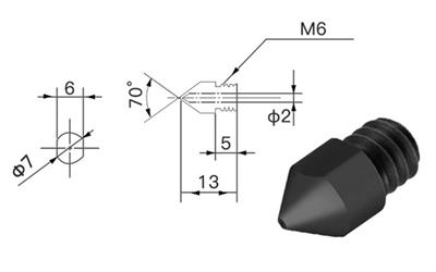 0.4mm Sertleştirilmiş Çelik Nozzle-MK8